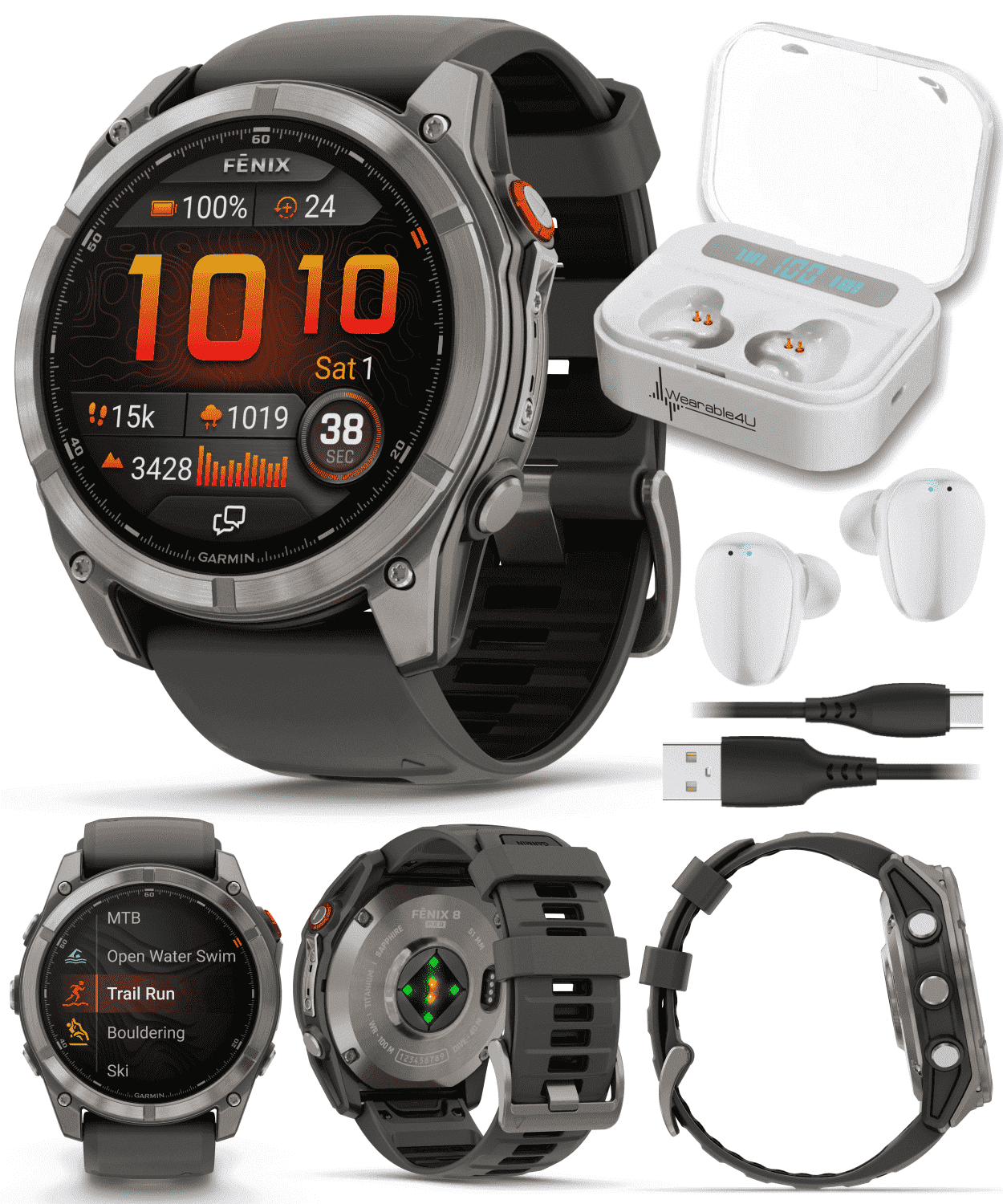 Free Shipping! Garmin fēnix 7S Pro Sapphire Solar, Multisport GPS