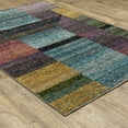 thumbnail image 6 of 3' X 5' Purple Blue Teal Gold Green Red And Pink Geometric Power Loom Stain Resistant Area Rug, 6 of 10