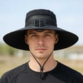 thumbnail image 2 of Hat with Fans Solar Power Fisherman Sun Hat Cooling Rechargeable Wide Brim Outdoor Fishing Cap 3 Speed for Men Adults by PALIFEUR, 2 of 10
