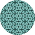 thumbnail image 1 of Ahgly Company Machine Washable Indoor Round Transitional Turquoise Green Area Rugs, 6' Round, 1 of 7