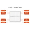 thumbnail image 2 of Homgeek Wireless Smarts Scene Switch 4 Gang Scenario Switch 4 Road Slab Scene Keys Switch Smarts Home Assistant Smarts Home Automation Compatible with , Home, Siri, Smarts Life, 2 of 7