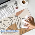 thumbnail image 4 of Long Mouse Pads for Desk,Brown Boho Line Art Plant Pattern Desk Mats on Top Of Desks, Desk Mouse Pad Extra Large with 3mm Non-Slip Base and Stitched Edge for Gaming,Office,Work,Home 31.5"x15.7", 4 of 6
