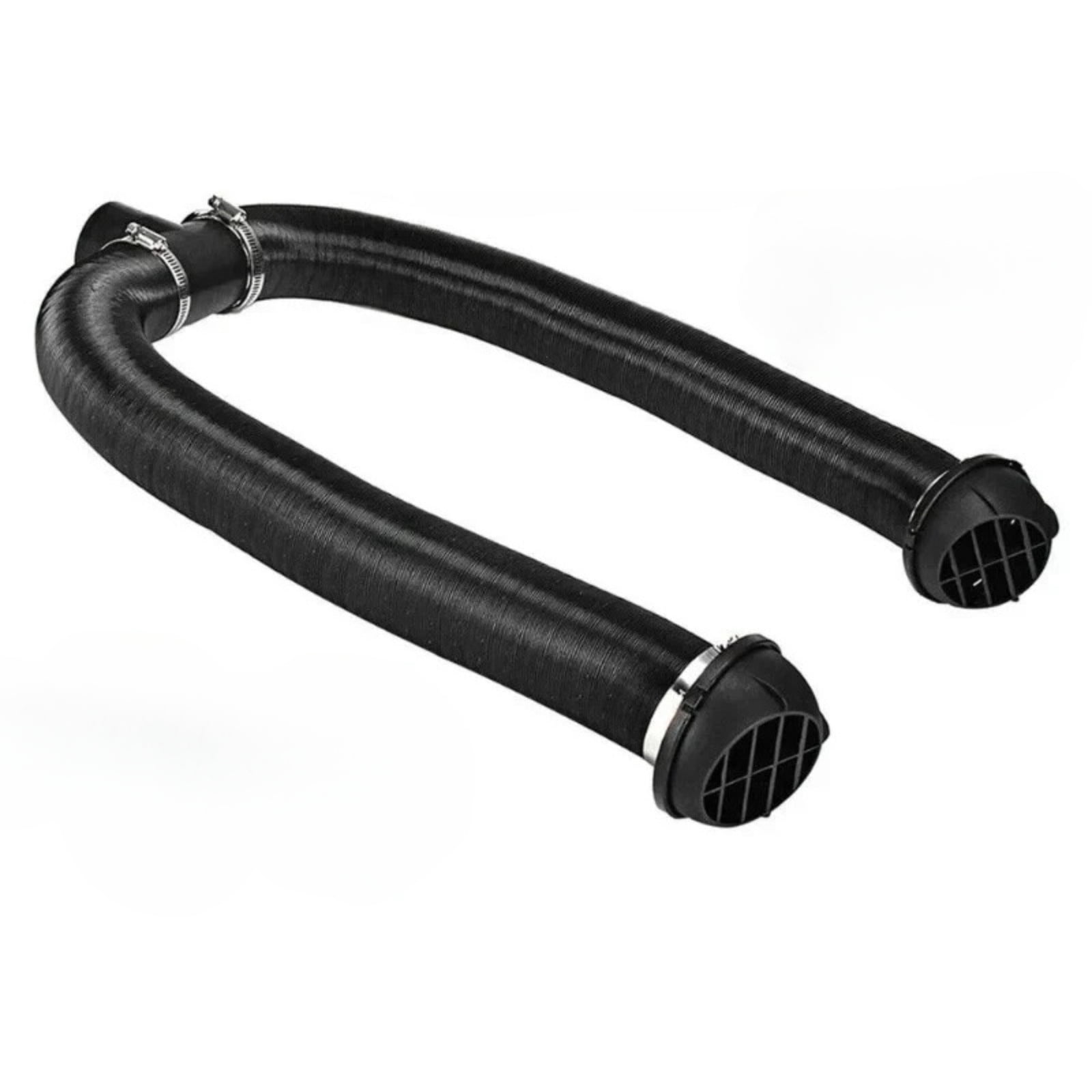 75 mm Diesel Heater T Connector Kit with Dual Air Outlets Extendable Duct Pipes Clamps for Webasto for Eberspächer for Propex Parking Heaters