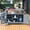 Grey+Blue + Garden & Outdoor + Classic,Farmhouse,French Country,Luxury,Modern + Wood + Stainless Steel, variant on K&K Grey Blue Farmhouse Rolling Outdoor Bar Cart, Solid Fir Wood Kitchen Island with Stainless Steel Top, Spice & Towel Rack, 1 Pack, 50.25"W x 18.5"D x 36.25"H