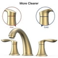 thumbnail image 2 of Hosslly Bathroom Sink Faucet,Widespread Brushed Gold Bathroom Faucet 3 Hole with Stainless Steel Pop Up Drain and cUPC Lead-Free Hose, 2 of 7