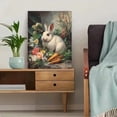 thumbnail image 5 of UXIEQU White Rabbit Carrots Floral Canvas Wall Art 15.75x11.81 Inches, 5 of 8