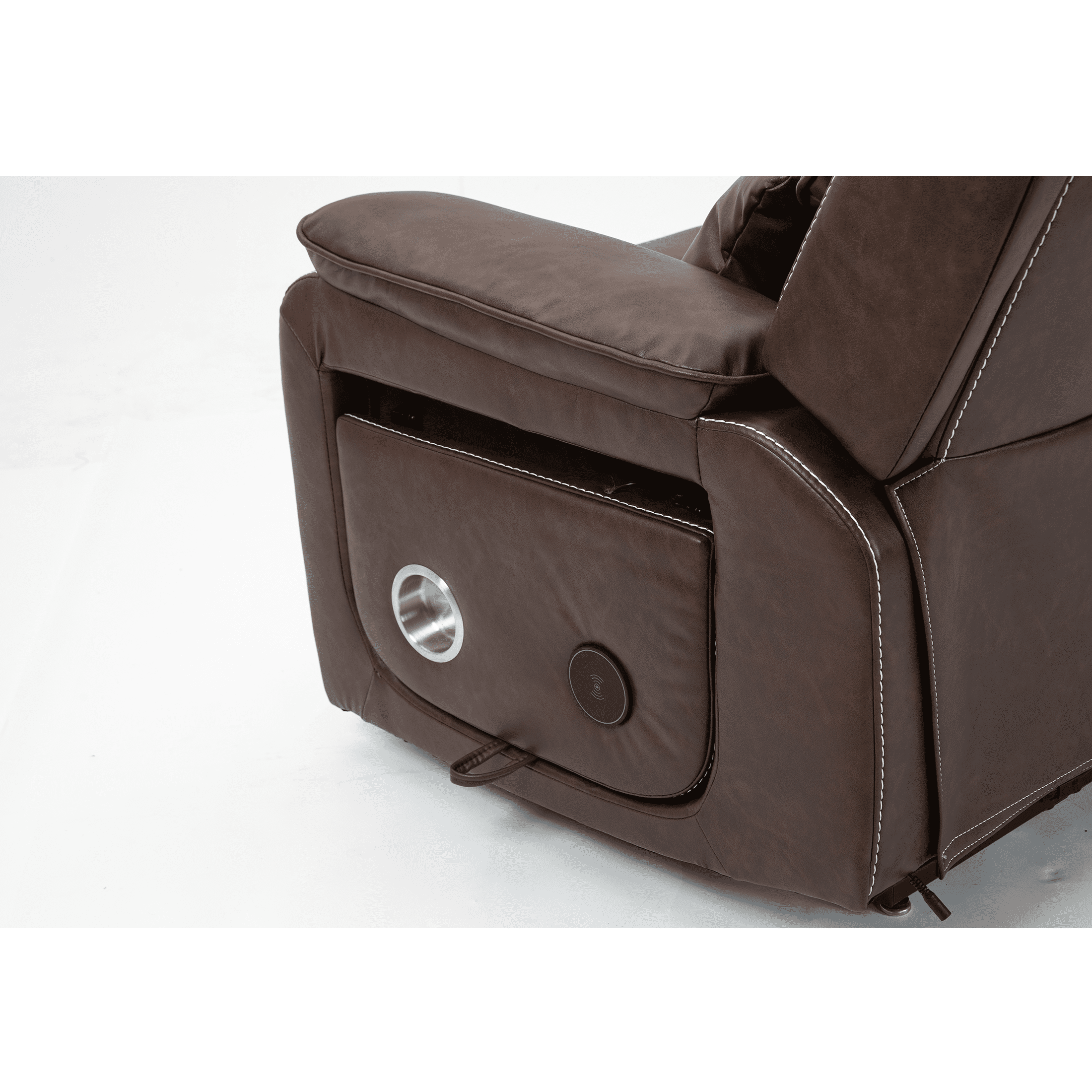 BTMWAY Lift Chairs for Elderly, Electric Power Lift Recliner with Heat Therapy and Massage Function, Heavy Duty Recliner Sofa with Cup Holders, USB Chaiging Port and Side Pocket for Living Room, Brown