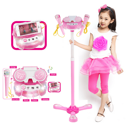 Karaoke Disco Light Adjustable Dual Mic & Speaker Stand! +Aplause+Cheers Includes 10 pre-Loaded Popular Songs and Connects to Ipad ,iPods, Smartphones & MP3 Players ,Computer (Best Karate For Kids)