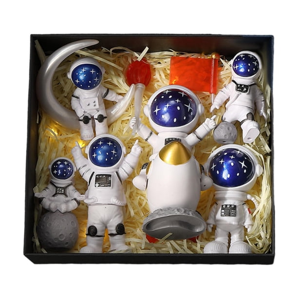 Figuras de resina Perfecl escultura decoración de escritorio 6 piezas cielo estrellado