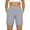 r-1634Grey398, variant on Women Breathable Casual Shorts With Pockets Summer Comfort Three Quarter Length Boho Solid Color Daily Ladies Workout Stretchy Bottoms