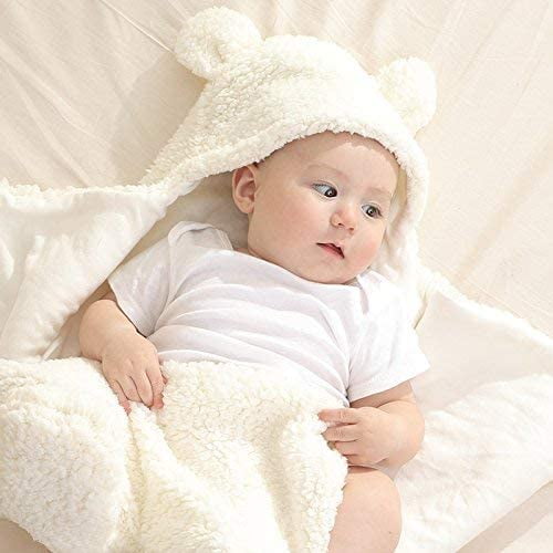 Mantitas de bebe para ninos y ninas manta de felpa de algodon blanco 55cm 19cm 0 1 anos TUNC Sencillez Walmart en linea