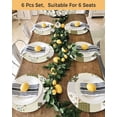 thumbnail image 4 of 15 Inch Round Placemats Set of 6, Spring Floral Non Slip Heat Insulation PP Table Mats, Yellow Flowers Botanical Patchwork Grid Bohemia Washable Place Mats for Kitchen Dining Party Table Decor, 4 of 7