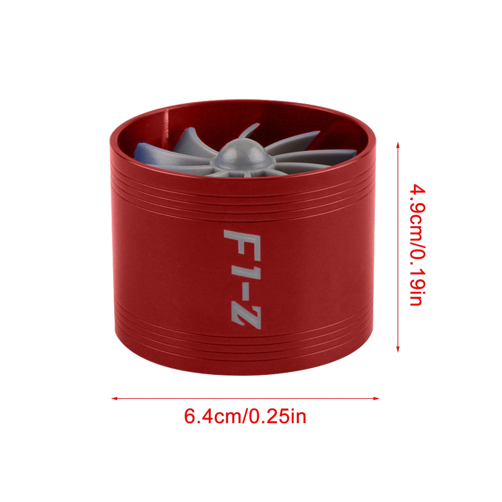 For HONDA 64-74mm TURBO CHARGER Racing AIR INTAKE TURBINE Fuel Saver Fan RED