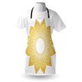 thumbnail image 4 of Mandala Apron, Circle Sun Looking Floral Mandala Bohemian Refreshing Nature Inspired, Unisex Kitchen Bib with Adjustable Neck for Cooking Gardening, Adult Size, Mustard and Earth Yellow, by Ambesonne, 4 of 4