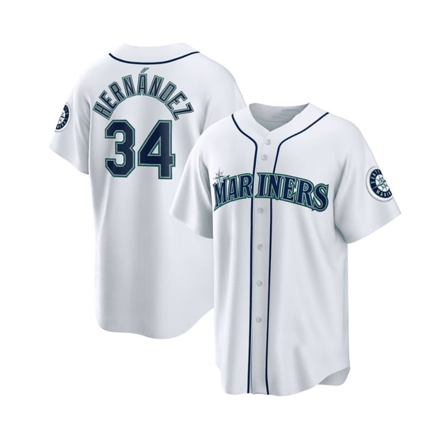 Men Women Seattle Mariners Baseball Jersey RODRIGUES 44# HERNANDES 34# LEWIS 1# Player Name Jersey
