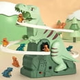 thumbnail image 2 of MVRLSH Clearance! Dinosaur Slide Toy Set Toy Car Ramp Track Dinosaur Climbing Railcar Funny Escalator Toy Dinosaur Automatic Stair Climbing Race Track Set, 2 of 6