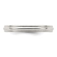 thumbnail image 4 of Bague Alliance Classique en Argent Sterling 925 3 mm Ajustement Confortable Demi-Ronde Perlée Taille 9,5, 4 of 9