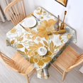 thumbnail image 2 of Pioneer Flower Floral Print Pattern Square Tablecloth,Waterproof Square Table Cover,Wipeable Spillproof Washable Table Cover for Home Kitchen Party Decor 42"X42"(107x107cm), 2 of 6