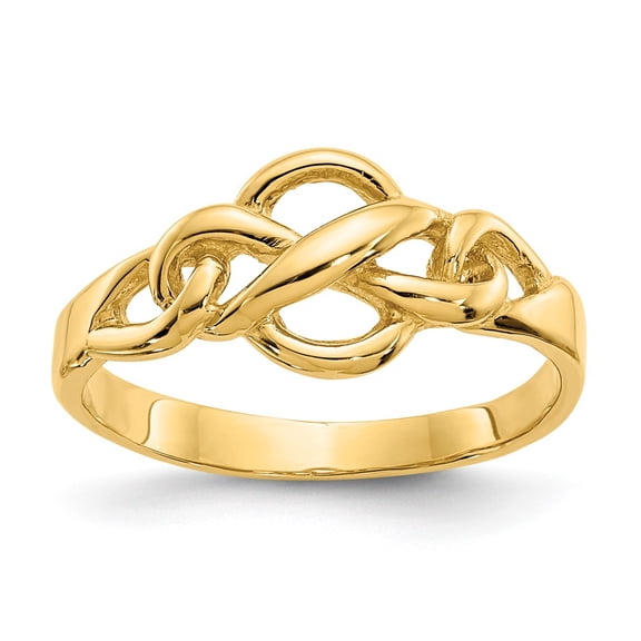 Real 14kt Yellow Gold Free Form Knot Ring Size: 6; for Adults and Teens; for Women and Men