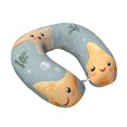 thumbnail image 2 of U-Shaped Pillow 11.8×9.8in With Pillow Core Comfortable Soft Invisible Zipper For Daily Travel Driving Office Cute Smiling Starfish, 2 of 8