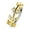 Gold, variant on Nose & Cartilage Bendable Hoop Ring with CZ Paved Vine Top S. Steel 18g or 20g