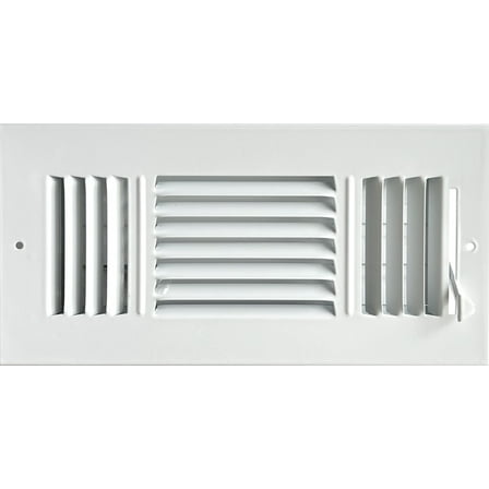 10"x 4" (Duct Opening Size) 3-Way Stamped Face Steel Ceiling/sidewall Air Supply Register - Vent Cover - Actual Outside Dimension 11.75" X 5.75"