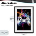 thumbnail image 4 of Stupell Industries Contemporary Controller Contrast with Neon Splatter Black Framed Print Under Glass, 17 x 23, by Creative Studio, 4 of 8