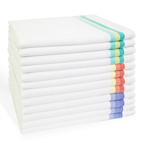 Harringdons Kitchen Dish Towels Set of 12 Tea Towels 100 Cotton