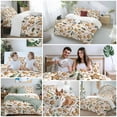 thumbnail image 5 of Gingerbread Man Xmas Tree Bedding Duvet Cover Set King 4 Pieces Pine Needle Star Candy Christmas Winter Bedding Set with Zipper Closure,1 Comforter Cover 92x106 Inches 1 Flat Sheet & 2 Pillow Cases, 5 of 7