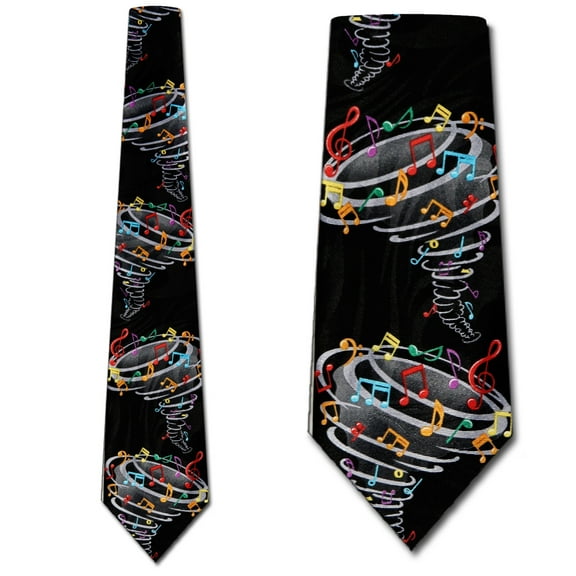 Musical Storm (Black) Necktie Mens Tie