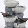 thumbnail image 4 of LuxenHome Polyresin Gray Tiered Pots Patio Fountain, 4 of 7