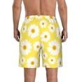 thumbnail image 3 of Naloa Daisies Flowers Men's Beach Shorts, Surfing shorts, Swim trunks, Quick Dry Swim Trunks for Surfing Beach Fun - 3X-Large, 3 of 9