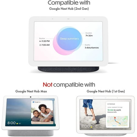 Wasserstein - Adjustable Stand for Google Nest Hub (2nd Gen) - Chalk