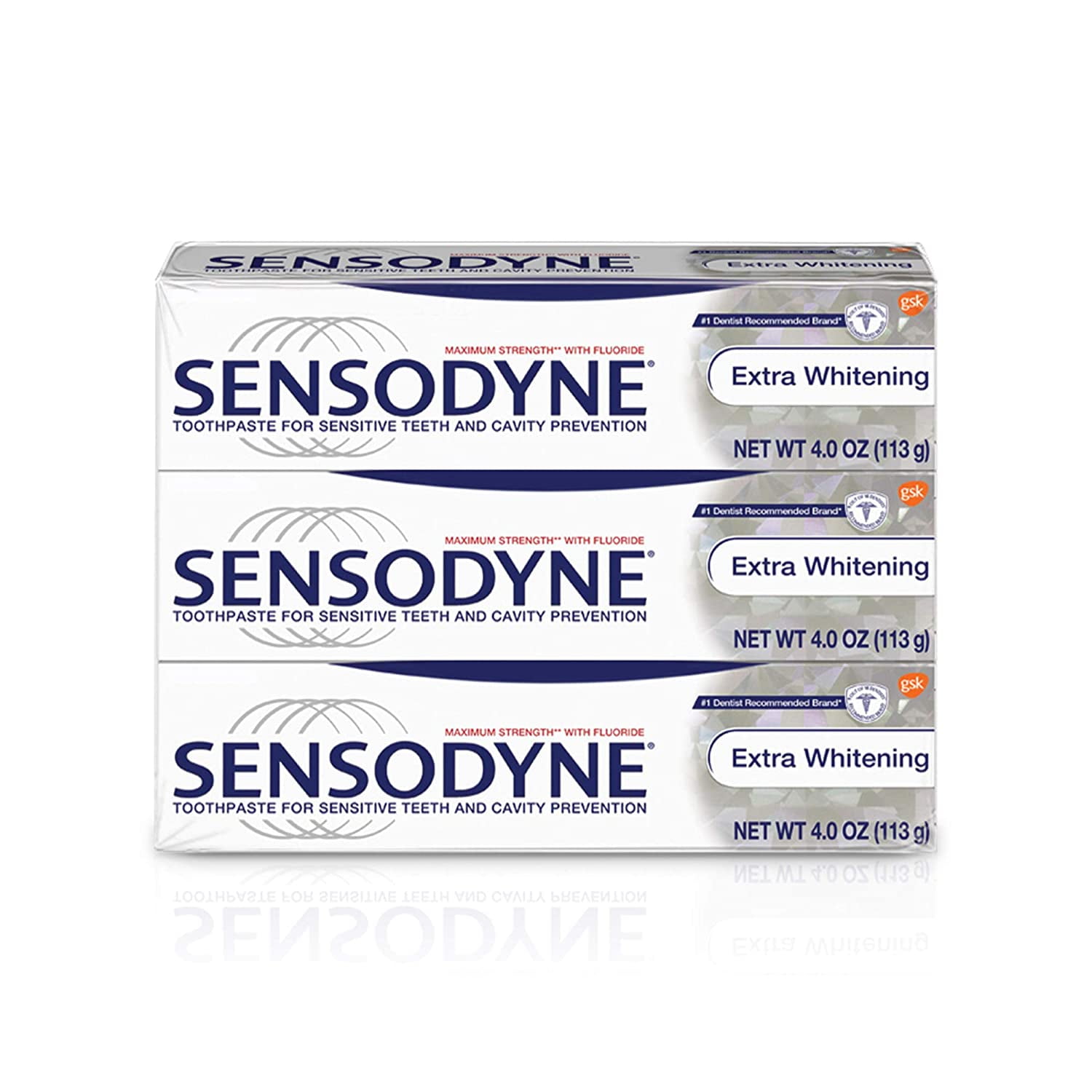 Sensodyne Toothpaste for Sensitivity, Extra Whitening for Sensitive