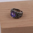 thumbnail image 3 of Ruiboury Ring Alloy Lava Fashion Lightweight Multi Colors Portable Durable Finger Rings Waterproof Small Size Jewelry Gift Purple, 3 of 7