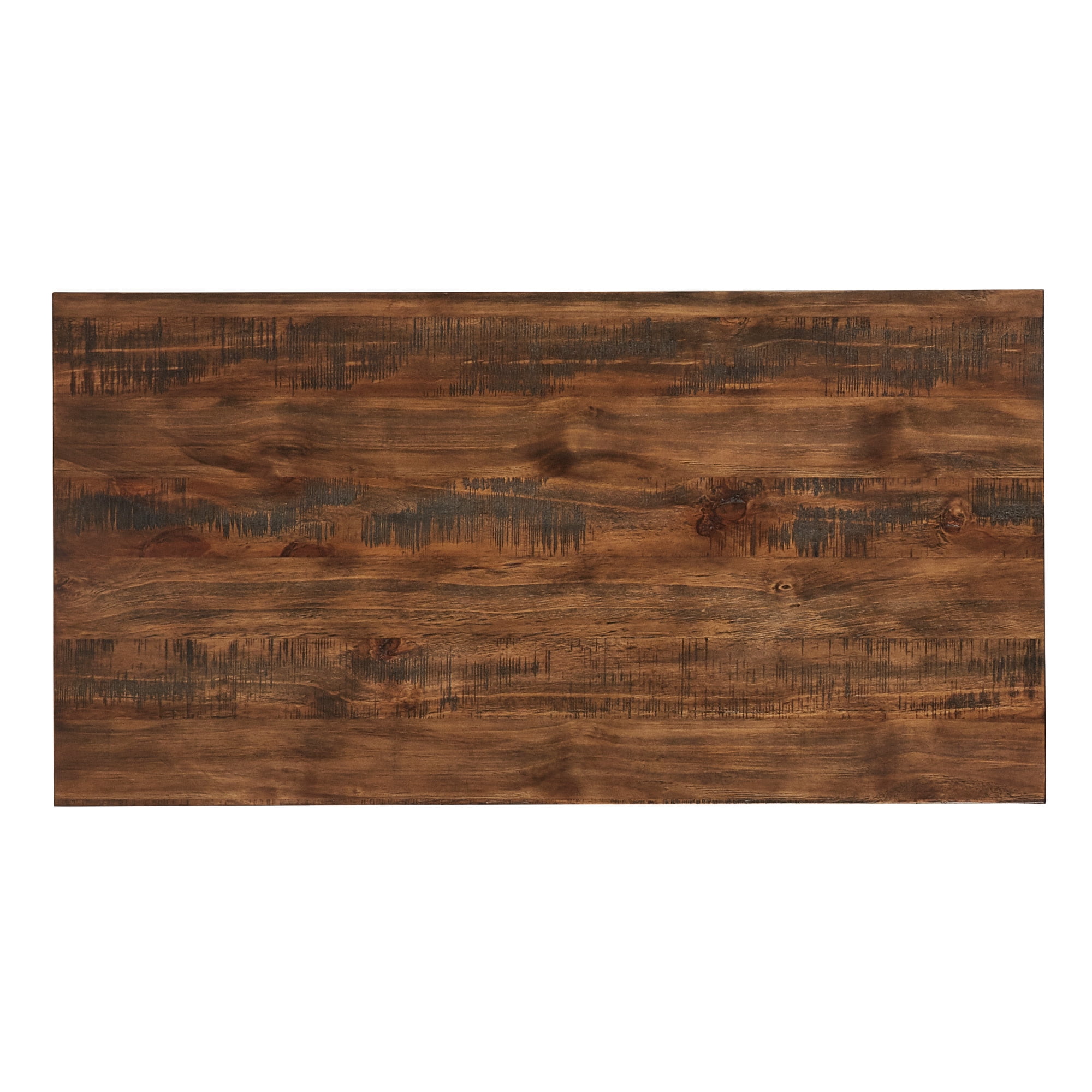 Weston Home Westyn Rustic X-Base Desk,Brown Finish