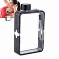 thumbnail image 1 of Slim Flat Water Bottle Pocket Water Bottle 12.8 Oz Bread Water Bottle Leak-proof Large Capacity Flat Water Bottles With Strap, 1 of 5