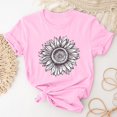 thumbnail image 5 of Cathalem Oversized T Shirts for Women Short Sleeve Rib Knit Tee Top,Pink L, 5 of 5