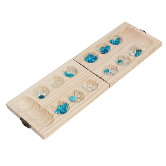 Jeu de Société Mancala Casse-Tête, Jeu de Société Mancala en Bois Jouet de Table pour Maison pour Enfants