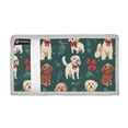 thumbnail image 2 of JIALIOU Nylon Trifold Card Wallet with ID Window Zipper Pocket for Men Women Teen Dog and Holly Leaves, 2 of 7