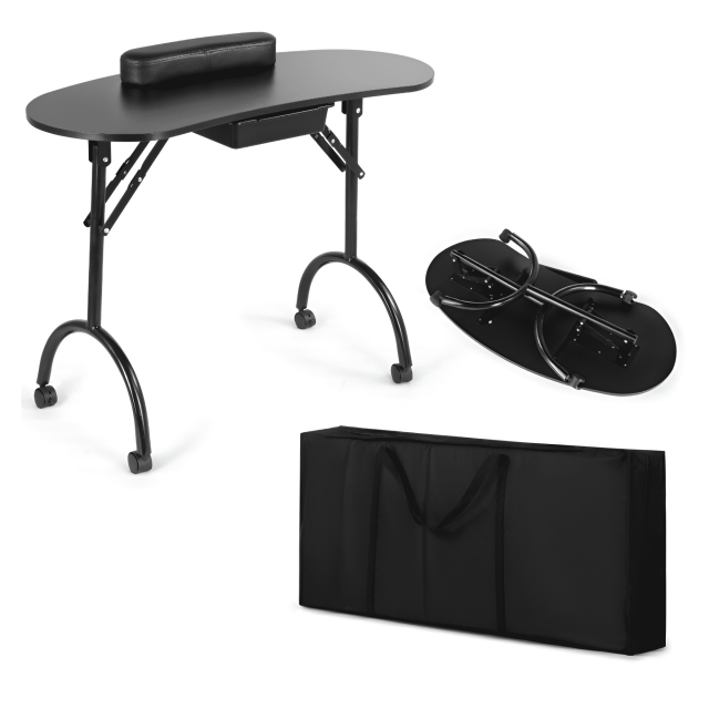 Mesa Para Uñas Manicure Ecomlab Portatil Plegable Estética