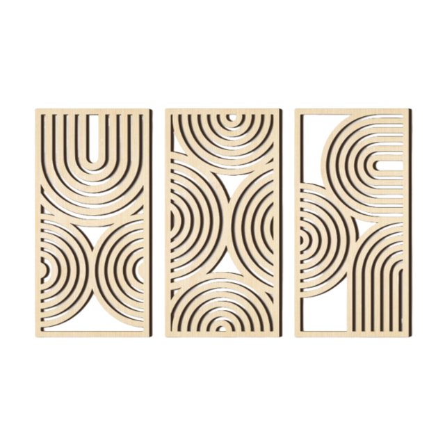 3 piezas de decoración de pared con diseño geométrico bohemio. Arcos