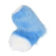 thumbnail image 3 of Fuzzy Paw Animal Cosplay Suave Dibujos animados Divertido Felpa Bestia Zapatillas de pie para Unisex Adultos Escenario Actuación Disfraces azul Yinane Pata de peluche, 3 of 8