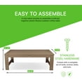 thumbnail image 4 of NewTechWood Boston Teak Rectangle Plastic Outdoor Coffee Table, 4 of 6