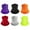 Multicolor Bright 6, variant on 6 Pack Neck Gaiter Bandana Face Mask: Cooling Gator Mask Face Cover Neck Scarf Balaclava