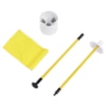 thumbnail image 3 of Detachable Golf Hole Cup with Flag, Drain Hole Design, Durable Nylon Flagpole, for Indoor and Outdoor Golf Practice, Multifunctional Use, 3 of 7