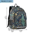 thumbnail image 2 of FORMRS School Backpack 17" Student Travel Bag with Laptop Compartment, Navy Blue Peacock Pattern, 2 of 7