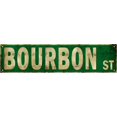 thumbnail image 1 of Bar Art Wall Decor Bourbon Decor Bourbon Street Sign Vintage Bourbon St Street Sign Cartel De Metal Rústico Para Decoración De Pared De 3.9 X 15.7 In, 1 of 5