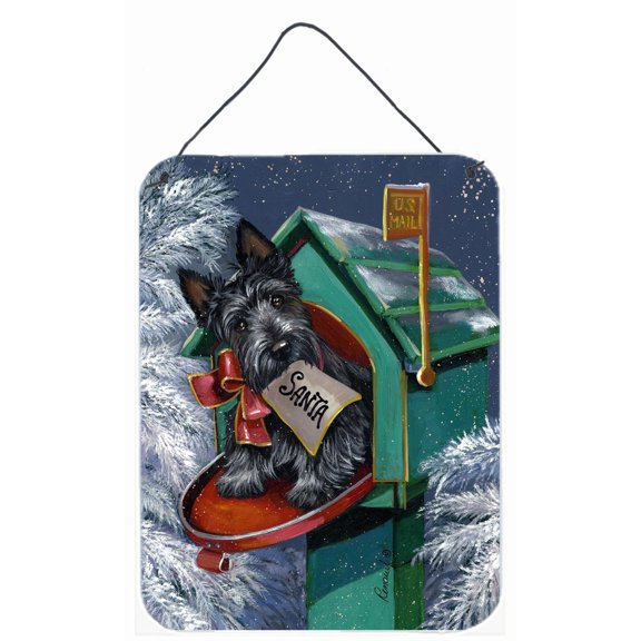 Carolines Treasures PPP3178DS1216 Scottie Christmas Letter to Santa Wall or Door Hanging Prints 12x16 multicolor