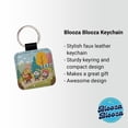 thumbnail image 2 of Kawaii Hiking Hikers Faux Leather Square Keychain, 2 of 7